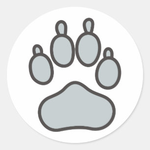 Sticker Rond Patte de loup