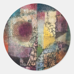 Sticker Rond Paul Klee Art Abstrait Cubisme