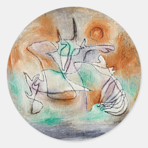 Sticker Rond Paul Klee - Chien Hurleur,