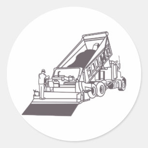 Sticker Rond Pavage du contour de camion