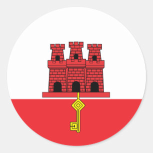 Sticker Rond Pavillon de haute qualité Gibraltar