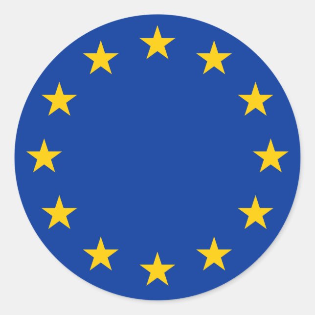 Sticker Rond pavillon de l'Union européenne (Devant)