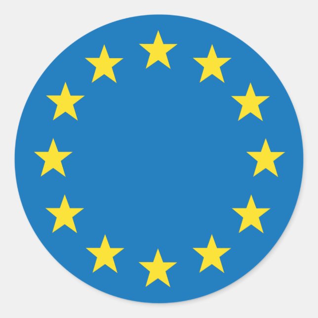 Sticker Rond pavillon de l'Union européenne (Devant)
