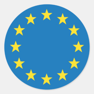 Sticker Rond pavillon de l'Union européenne