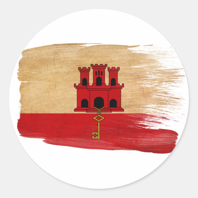 Sticker Rond Pavillon Gibraltar (Devant)