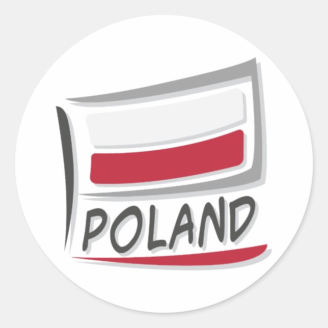 Sticker Rond Pavillon Pologne Pride X (Devant)