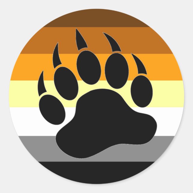 Sticker Rond Paw de la fierté de l'ours (Devant)