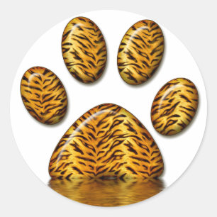Sticker Rond Paw de tigre #2