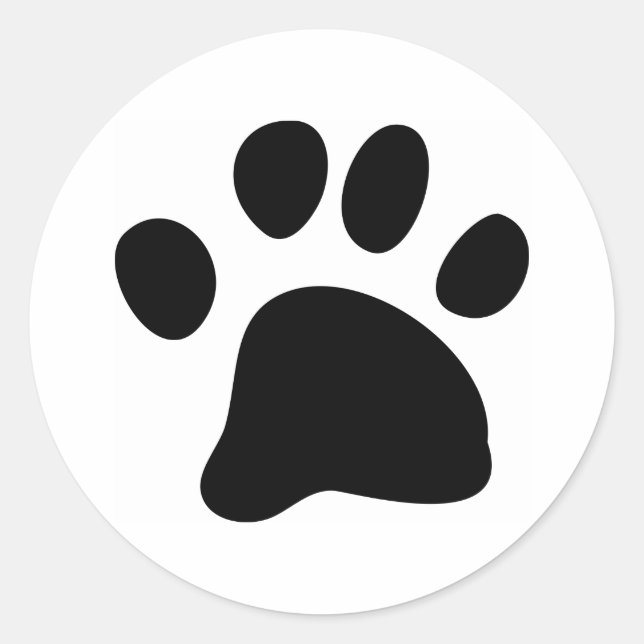 Sticker Rond Paw noir (Devant)