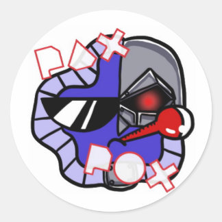 Sticker Rond Pax Pox Cyborg