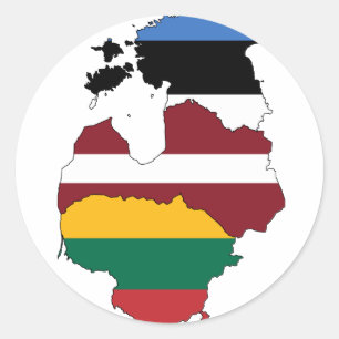 Sticker Rond Pays baltes