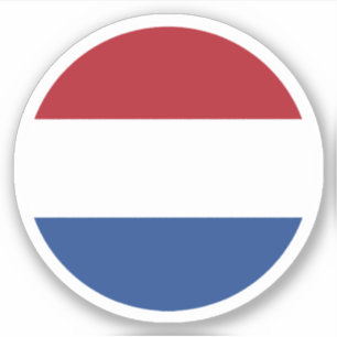 Sticker rond Pays-Bas Flag