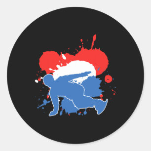 Sticker Rond Pays-Bas Flag Snowboard - Dutch Snowboard