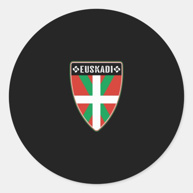 Sticker Rond Pays basque d'Euskadi (Devant)