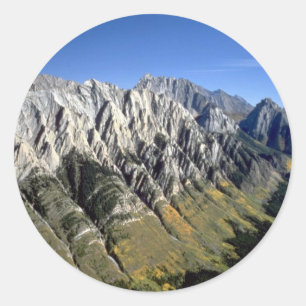 Sticker Rond Pays de Kananaski, Moutains rocheux, Alberta,