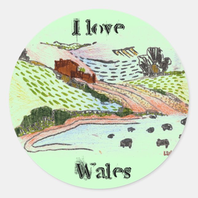 Sticker Rond Pays gallois (Devant)