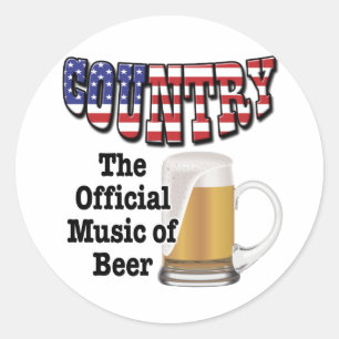 Sticker Rond Pays : La musique officielle de la bière