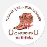 Pays Occidental Cowboy Anniversaire Merci Favorise