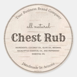 Sticker Rond Pays Occidental Style Eucalyptus Salve Ointent
