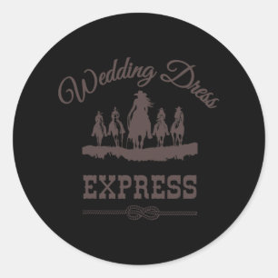 Sticker Rond Pays Ouest Mariage robe Shirt Brida