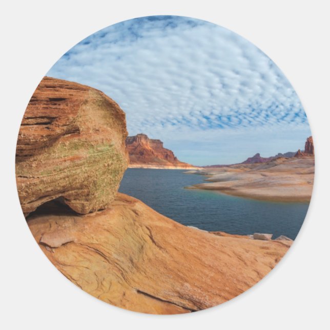 Sticker Rond Paysage du lac Powell (Devant)