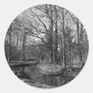Sticker Rond Paysage du parc - Bute Park, Cardiff