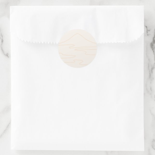 Sticker Rond Paysage japonais (Sac)