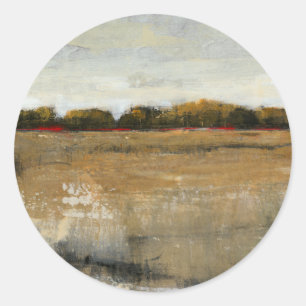 Sticker Rond Paysage verdoyant