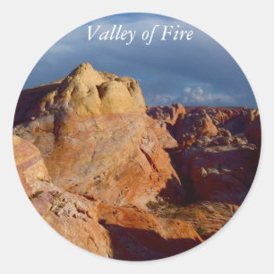 Sticker Rond Paysages américains de désert :  Vallée du feu