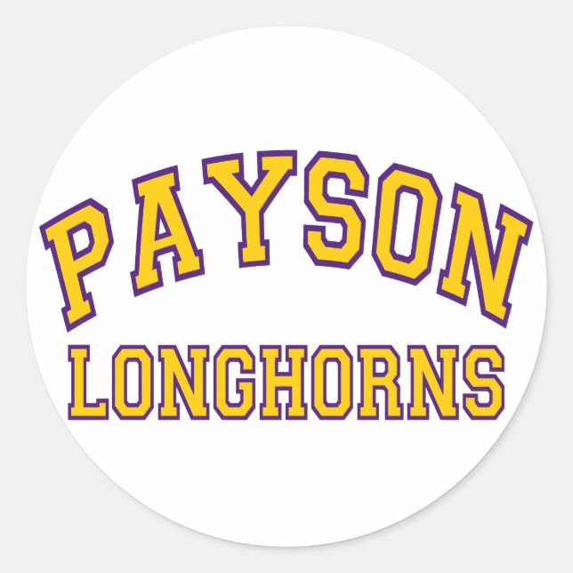 Sticker Rond Payson Longhorns (Devant)