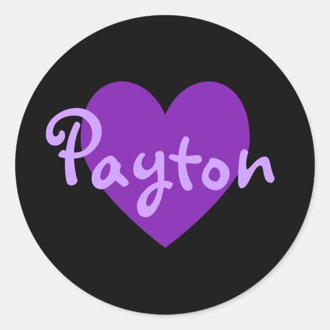 Sticker Rond Payton en violet (Devant)