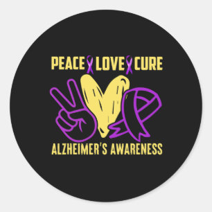 Sticker Rond Peace Cure Love Heimerheimer