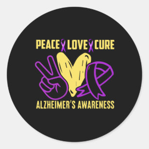 Sticker Rond Peace Cure Love Heimerheimer