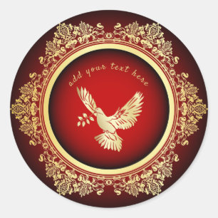 Sticker rond Peace Dove