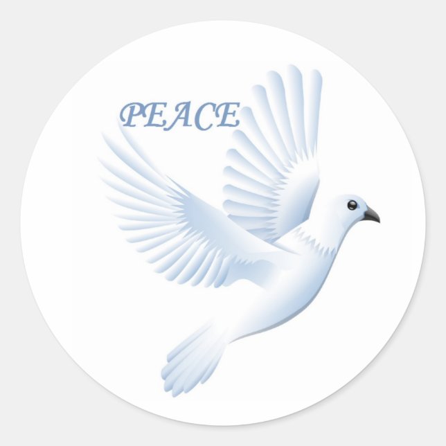 STICKER ROND PEACE DOVE (Devant)
