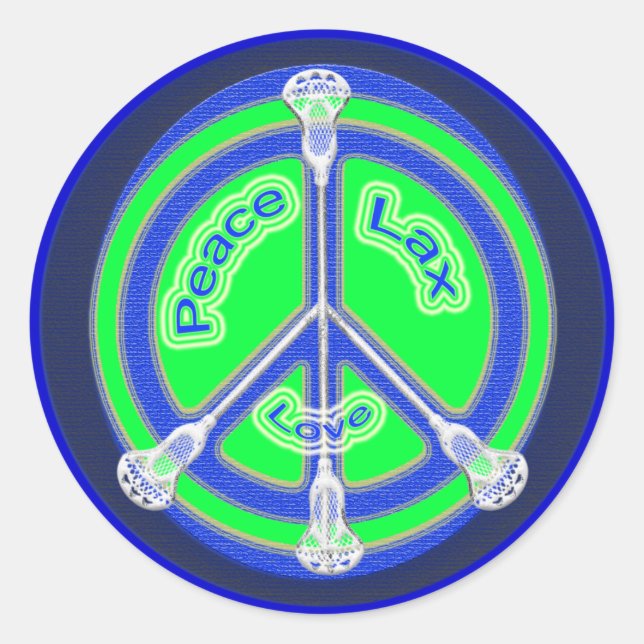 Sticker Rond Peace Lax Love (Devant)