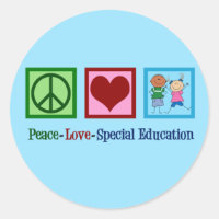 Peace Love Enseignant de l'éducation spéciale