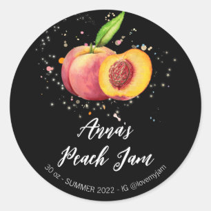 Sticker Rond *~* Peach AP30 Congélations de confiture maison