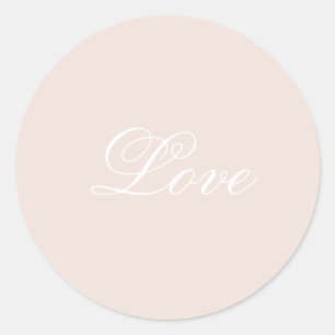 Sticker Rond Peach Blush Love Toujours Mariage
