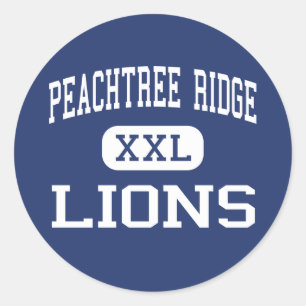 Sticker Rond Peachtree Ridge - lions - haut - Suwanee la