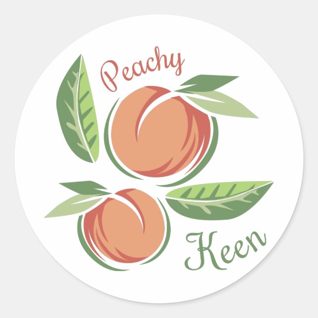 Sticker Rond Peachy Keen (Devant)