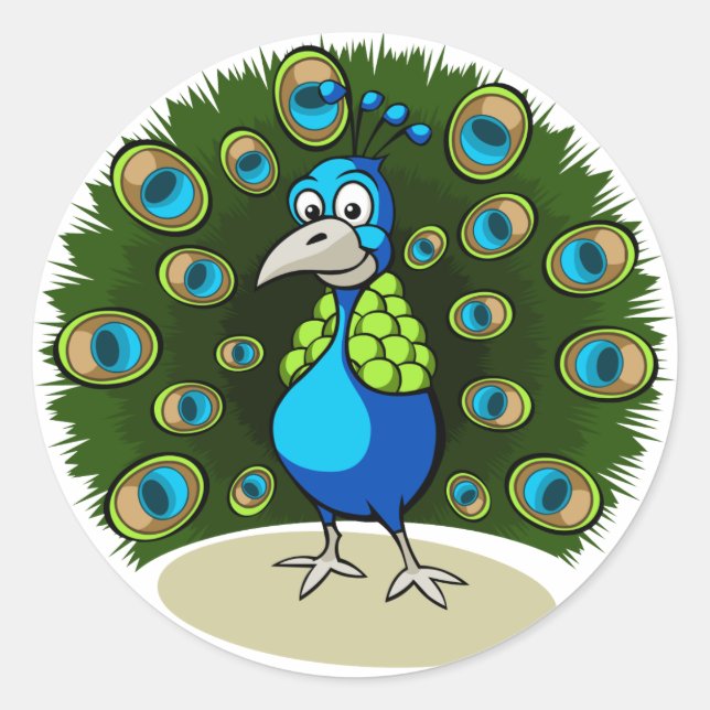 Sticker Rond Peacock (Devant)