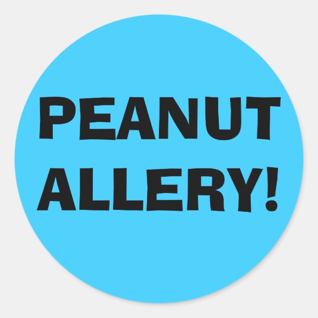 STICKER ROND PEANUT ALLERY ! (Devant)