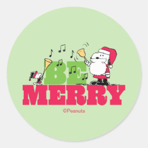 Sticker Rond Peanuts Joyeux Noël