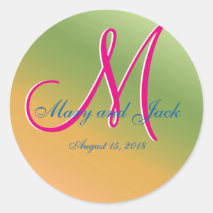 Sticker Rond Pear Monogram Classic