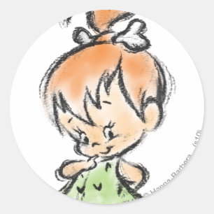 Sticker Rond PEBBLES™ - Dessin à main