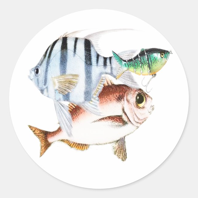 Sticker Rond Pêche (Devant)