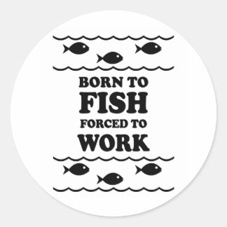 Sticker Rond Pêche amusante