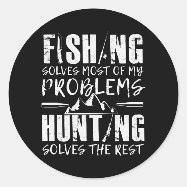Sticker Rond Pêche Chasse Pêcheur Pêcheur Pêcheur Pêcheur (Devant)