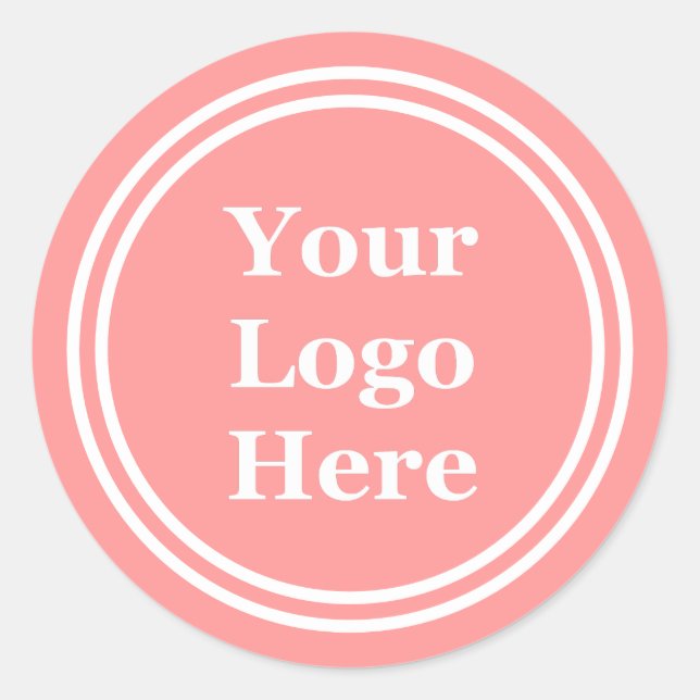 Sticker Rond Pêche de logo et Modèle de marque blanche (Devant)